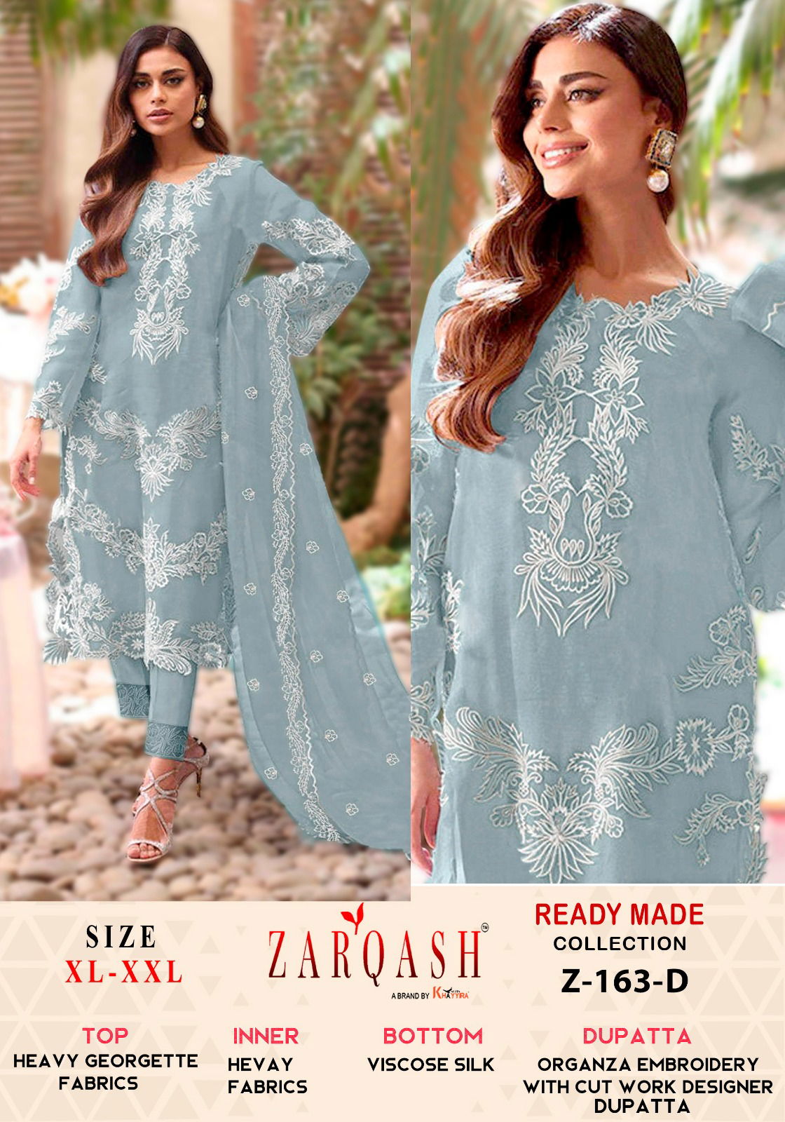 Zarqash 163 D To F Heavy Georgette Pakistani Readymade Suits Wholesale Clothing Suppliers In India
